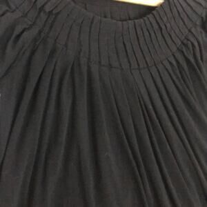 Style&Co. Shirt Pleated Round Neck Black Size PP